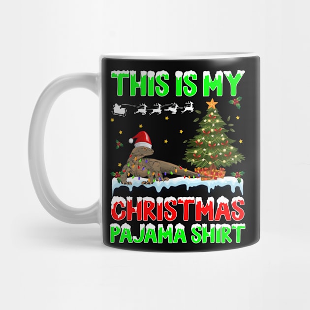 Komodo this is my Christmas pajama shirt - funny Christmas pajama shirt gift Komodo lover - Komodo with Santa hat Christmas shirt by TeesCircle